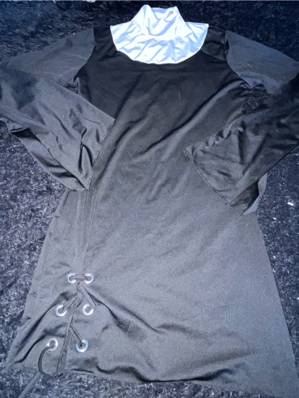 Spirit Halloween gothic-style dress costume with white collar